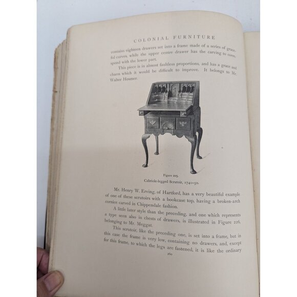 Colonial Furniture in America by Luke Vincent Lockwood NY Hardcover Book 1901 - Picture 13 of 15